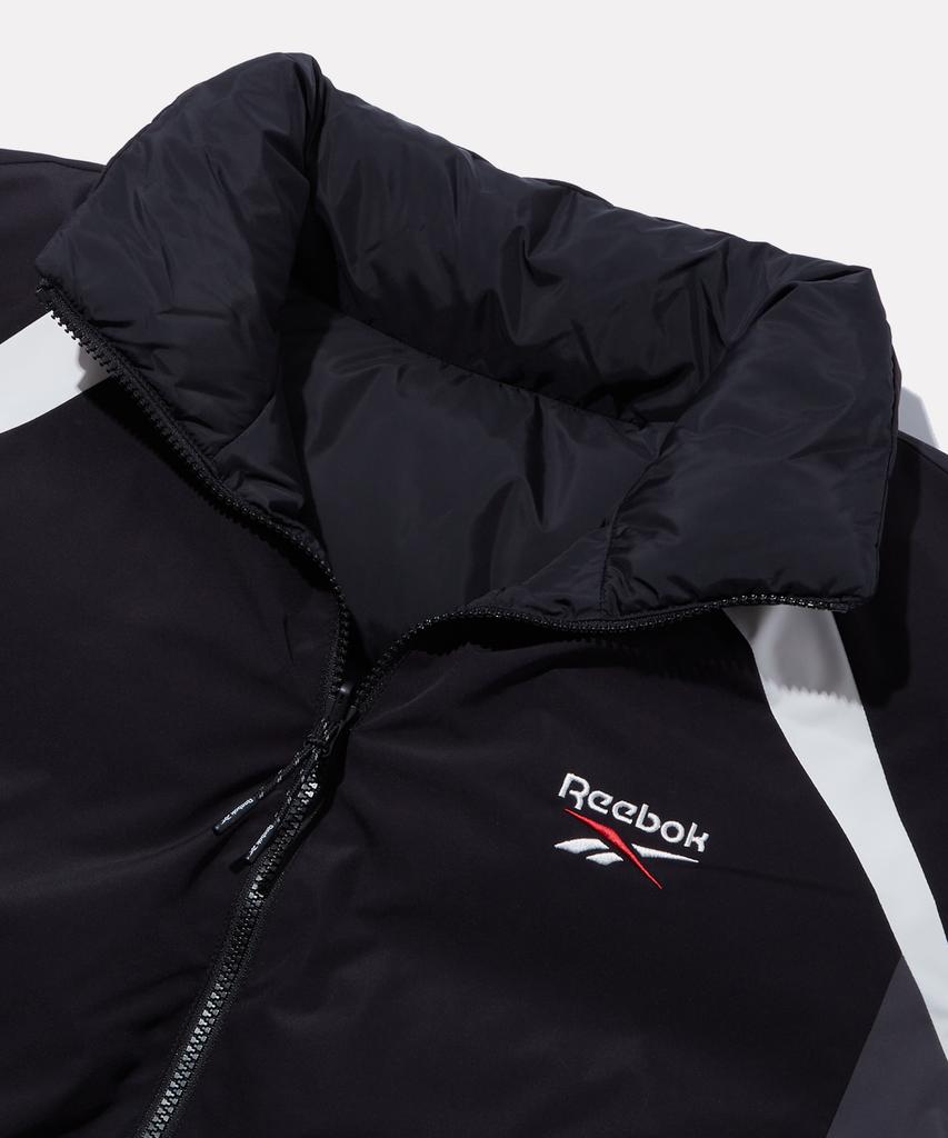 Reebok Векторная двусторонняя стеганая куртка с наполнителем - Черная:черный