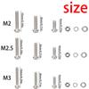 660pcs stainless steel Phillips head pan head screw, nut, and washer set; M2, M2.5, and M3 Phillips head bolt fastener set.