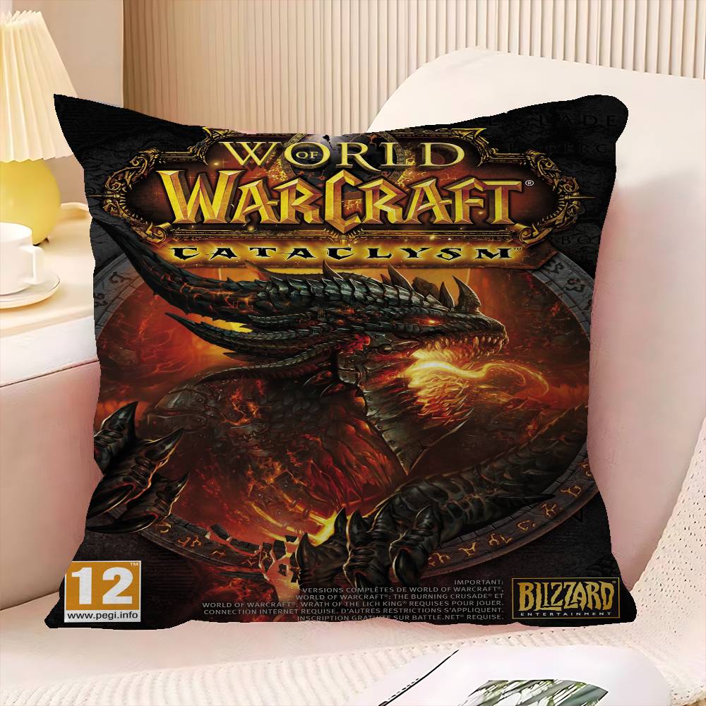 W-World of W-Warcraft Игровая Декоративная Подушка для Комнаты Эстетика Наволочка Домашний Декор Спальня Диван-Кровать Подушка для Дивана 45x45