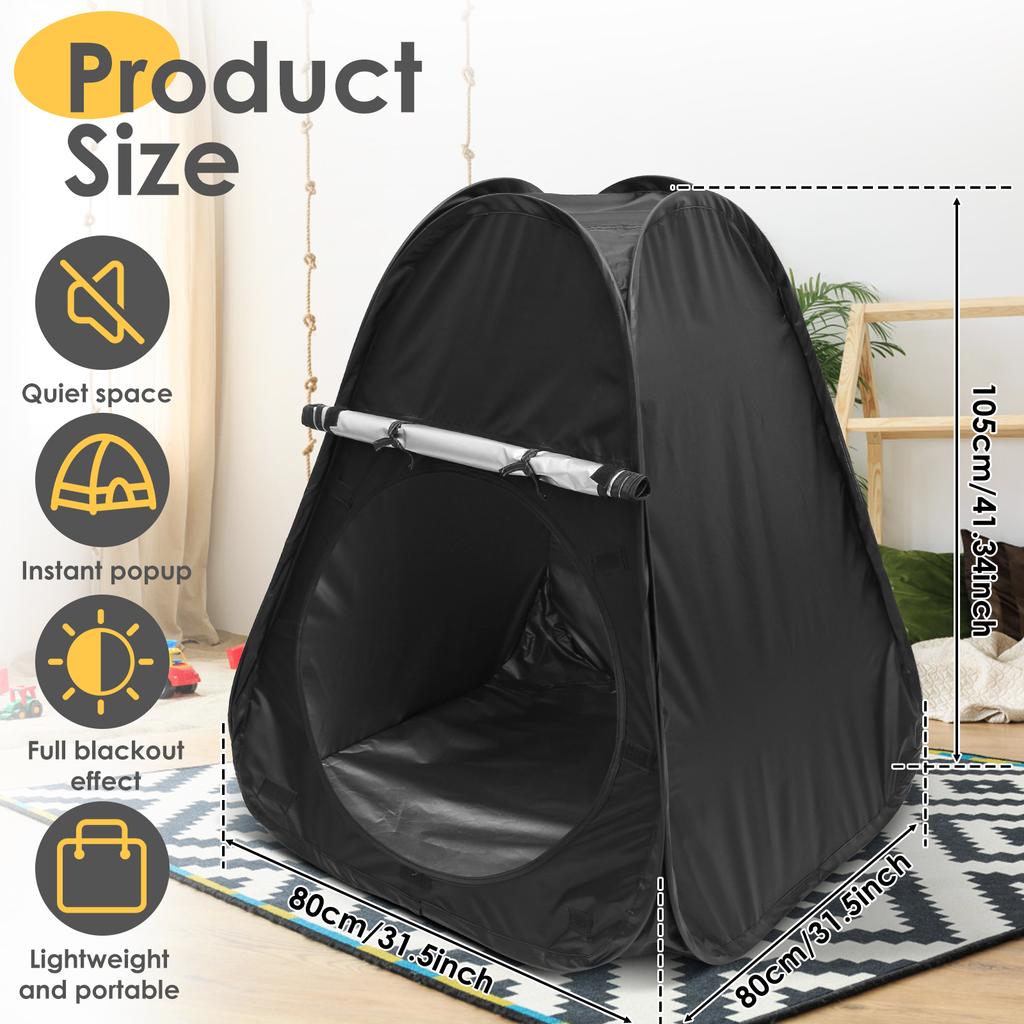 Kids Corner Tent 80*80*105CM Foldable Indoor Blackout Tent for Autistic Children to Play & Relax Calm Down Tent with Storage Bag