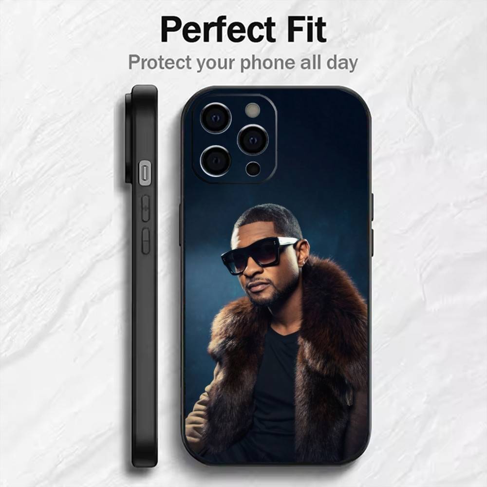 2026TOUR U-UsherS RxB-Singer Phone Case For iPhone17,16,15,14,13,12 Plus,Max Soft Silicone Black Cover
