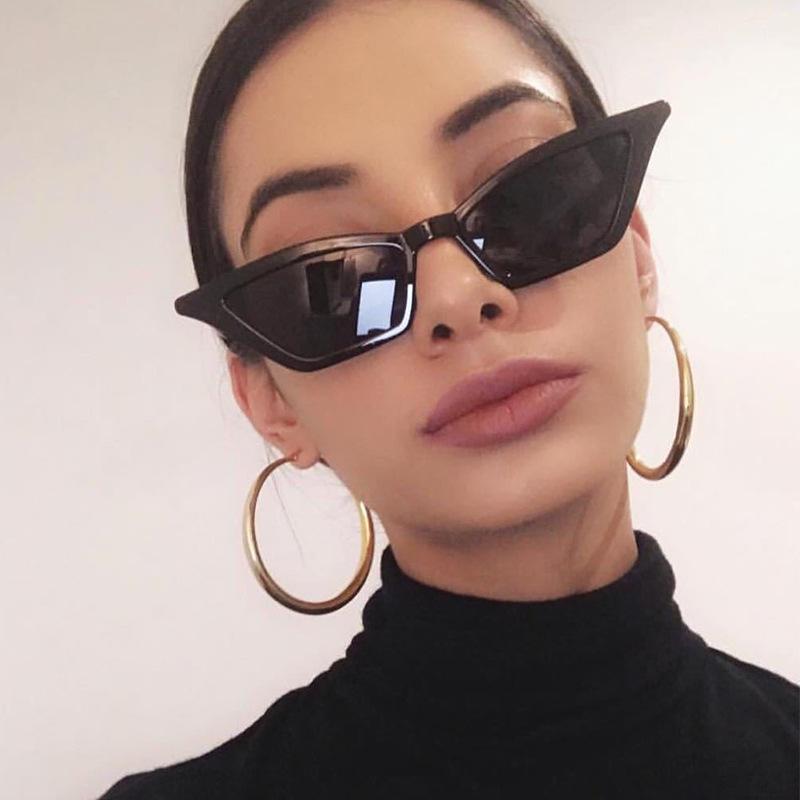 New Internet celebrity retro small frame sunglasses personalized street shot sunglasses European and American fashion cat eye sunglasses women