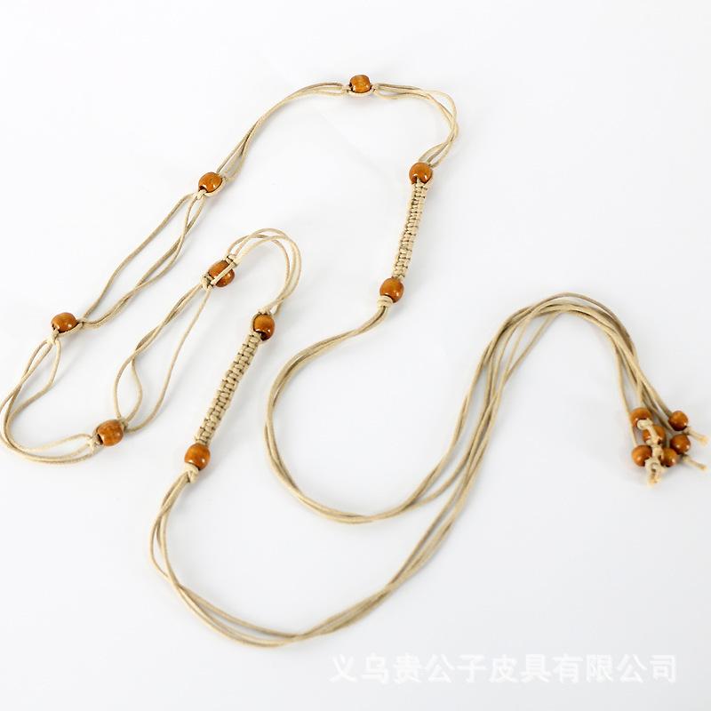 Ethnic-style Woven Belt Women's Dress, Retro and Fashionable Bohemian Decorative Waist Chain Dress, Waist-cinching Accessory