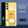 Brand B-Butter Bear Cartoon Phone Case For Samsung Galaxy S26 S25 S24 S23 S22 S21 Plus Ultra Note20 Soft Black