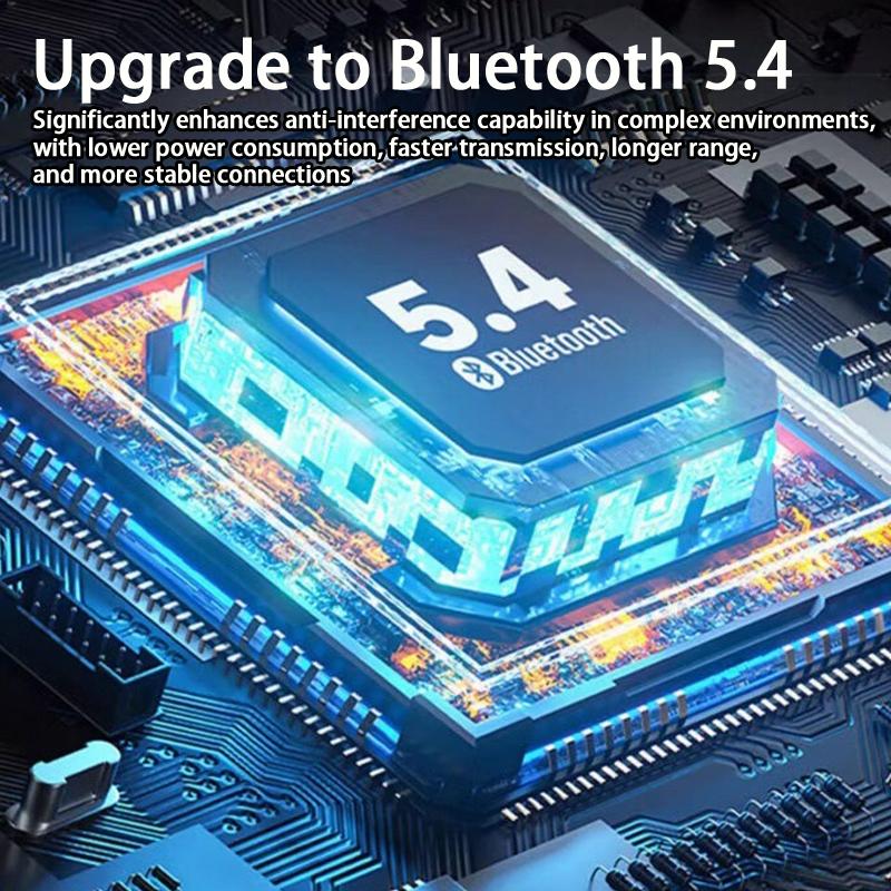 Беспроводные наушники 180° Bluetooth 5.4 Hands-free Шумоподавление Поворотный Цифровой Дисплей Наушники Одноухие Накладные на Ухо