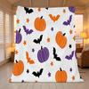 Halloween & Christmas Theme Flannel Blanket Non-Pilling Soft Warm All-Season Throw for Postpartum Home Comfort