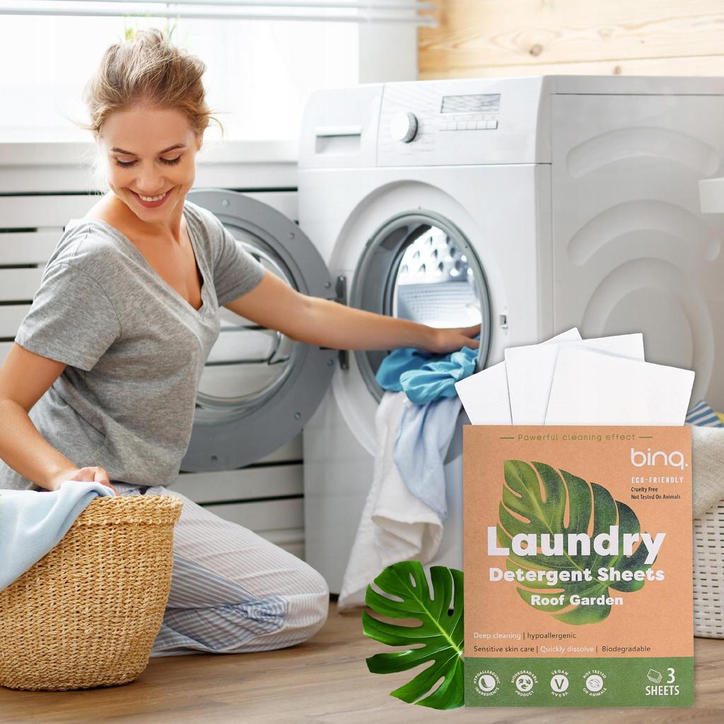 Laundry Sheets x 9 Universal Fragrance Ecological Hypoallergenic ECO Fragrance Roof Garden