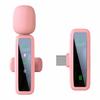 Pink Wireless Lavalier Microphone Compact Mini Clip Mic Laptops Lapel Mic  Video Production