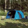 VidaXL Tente de Camping Tunnel 4 Personnes, Tente d'Ombrage avec Sac de Transport, Auvent de Camping, Abri de Jardin, Bleu 94398