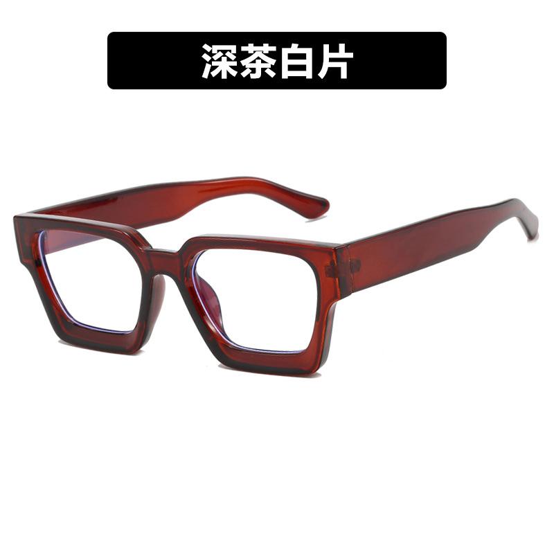 Square concave glasses frame anti-blue light new ins flat glasses European and American fashion glasses frame retro