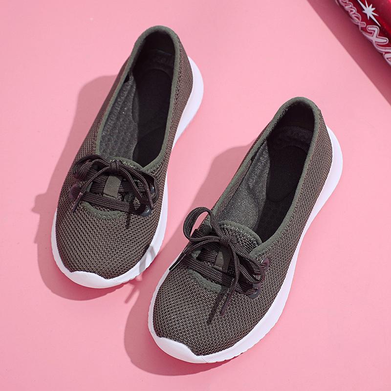 Домашняя уличная обувь для мамы для отдыха с дышащей сеткой, женская повседневная обувь для ходьбы на плоской подошве, офисная рабочая обувь для медсестры