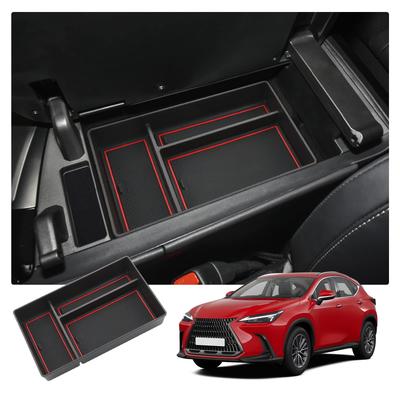 Поддон-органайзер RUIYA для нового Lexus NX с подлокотником, центральная консоль, аксессуар для центральной консоли, ящик в подлокотнике центральной консоли с резиновым ковриком (NX250,