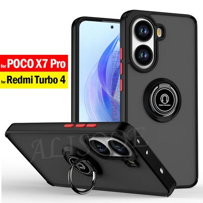 Чехол-подставка Funda для POCO X7 Pro Чехол-броня с держателем-кольцом Защитная крышка для Xiaomi Redmi Turbo 4 Ударопрочный чехол
