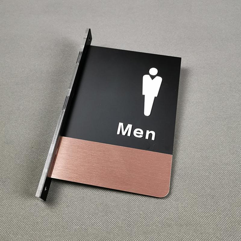 Дверной знак с двухсторонним креплением Знак-напоминание для туалета Знак с инструкциями для мужского и женского туалета Знак для туалета в отеле