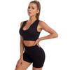 Sports Underwear Women's Fitness Running Shockproof Yoga Vest Deep U No Steel Ring Gathered Sexy and Comfortable Sports Bra