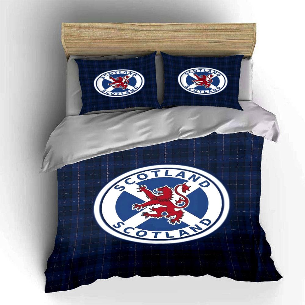 Scotland Flag Lion Bedding Set Bedding Duvet Cover Set Duvet Cover Pillowcases (1 * Duvet Cover 2 * Pillowcases, without duvet insert)