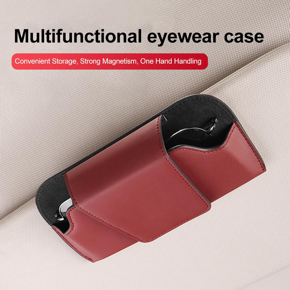 Universal Car Sunglasses Holder Portable Auto Glasses Case Car Driving Eyeglass Case Sun Visor Storage