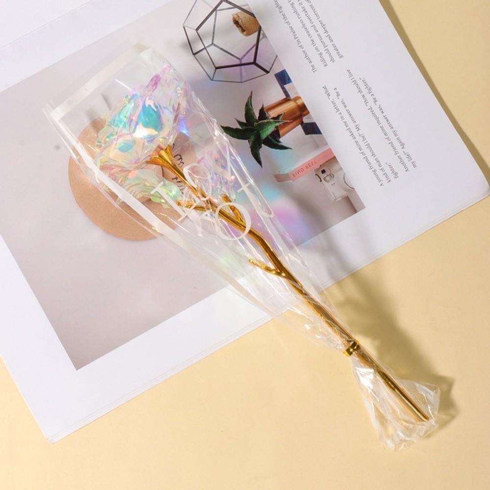 LED Lights Gold Foil Rose Flower Glowing Wedding Fake Flower Valentine's Day