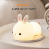 Сенсорный RGB LED Ночник-Кролик 16 Цветов USB-Зарядка Силиконовый Светильник-Зайчик для Детей Малышей Игрушка Фестивальный Подарок