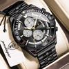 Trendy Quartz Men Clock Waterproof Luminous Chronograph Date Casual Men's Watch Stainless Steel Sports Watches
