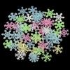 50Pcs Luminous Snowflake Wall Stickers Glow In The Dark Decal for Kids Baby Rooms Bedroom Christmas Home Decoration Navidad 2024