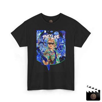 Футболка They Live, Унисекс, Ретро 80-х, Кинофутболка, Психоделическая Рубашка