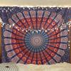 Indian Hippie Bohemian Psychedelic Mandala Wall Hanging Bedding Tapestry