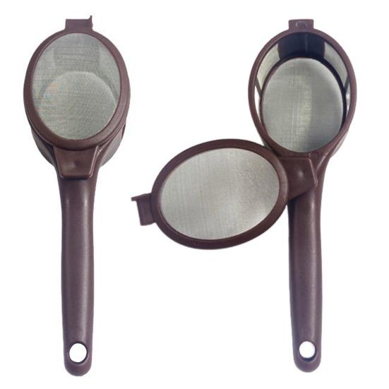 Совок для кофе, воронка, многоразовый сетчатый фильтр, кофеварка из нержавеющей стали, можно мыть в посудомоечной машине, портативный дуршлаг