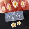Pack of 3 Silicone Nails Embellishment Molds Flower Shape Small Accessories Crafting Mold for Beauty Enthusiasts Present