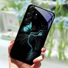Для Samsung S23 FE Мультяшный Стеклянный Чехол S22+ / S23+ Жесткий ПК Закаленное Стекло Чехол для Телефона Для Galaxy S 22 S 23 Ultra Ударопрочные Чехлы