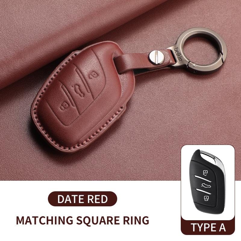 Leather Car Smart Remote Key Case Cover Shell For Roewe RX5 I5 I6 RX3 RX8 ERX5 D6 D7 D5X Durable Anti-Scratch Auto Key Protecter