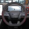 Кожаный чехол на руль автомобиля для BYD Shark 6 2024 2025 Противоскользящий дышащий автомобильный руль Аксессуары для BYD Shark 6 2025