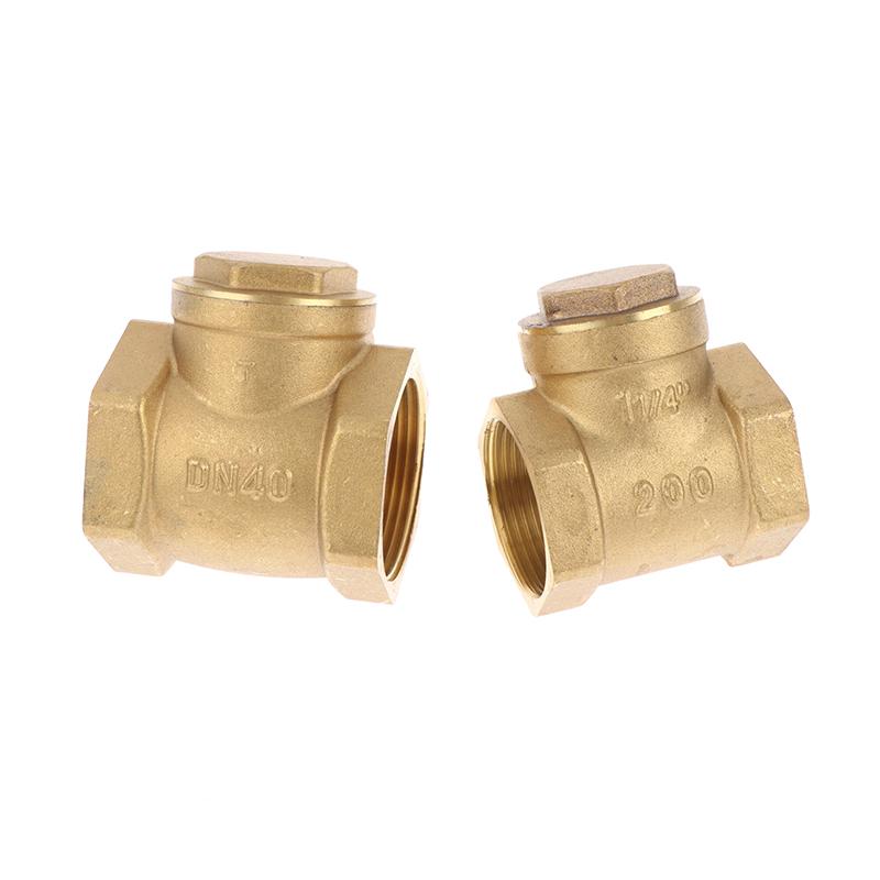 Dn15 Dn20 Dn25 Dn32 Dn40 Horizontal Brass Wire Mouth Non-Return Valve Female Thread Check Valve Equipment Accessories
