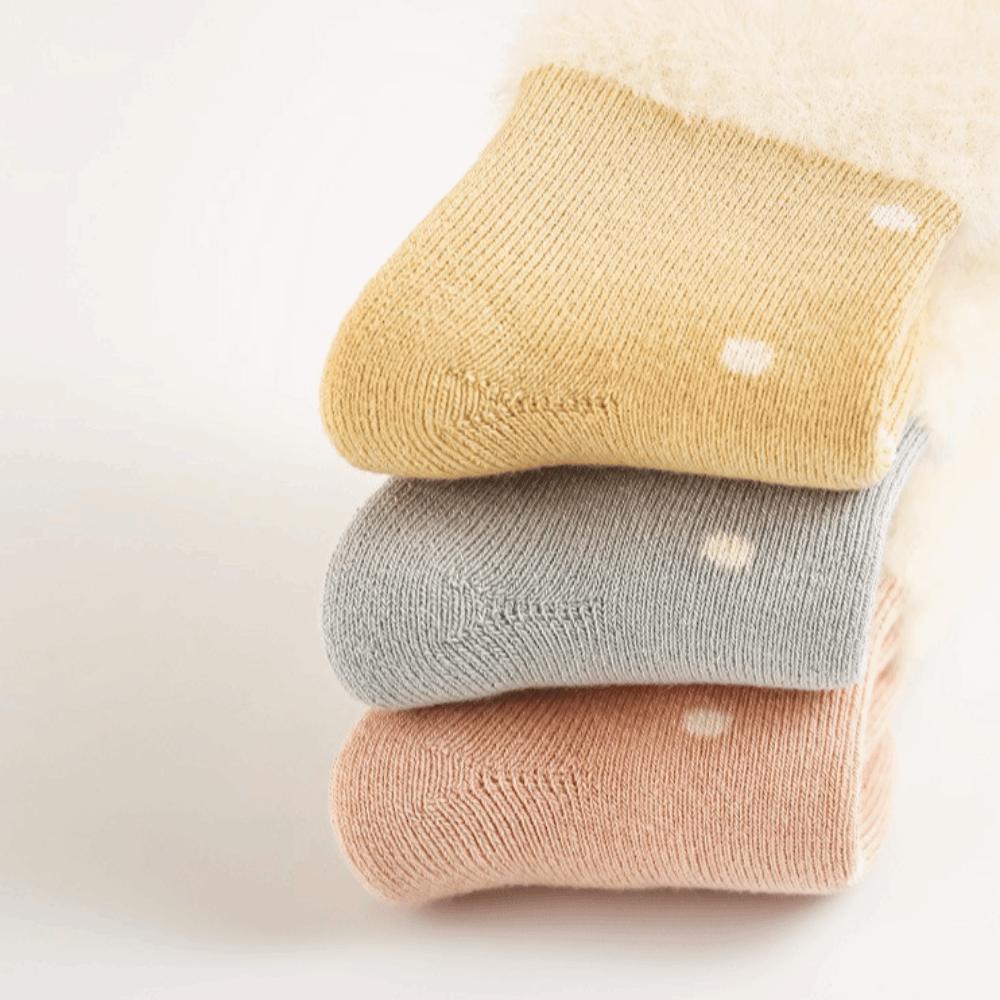 2 Pairs Thickened Warm Baby Winter Socks Breathable Newborn Socks Toddler Stockings  for 0-3 Years