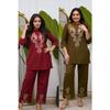 Женский этнический набор Kurta Pant для вечеринки Индийский Болливуд Топ Курти Комплект с шнурком