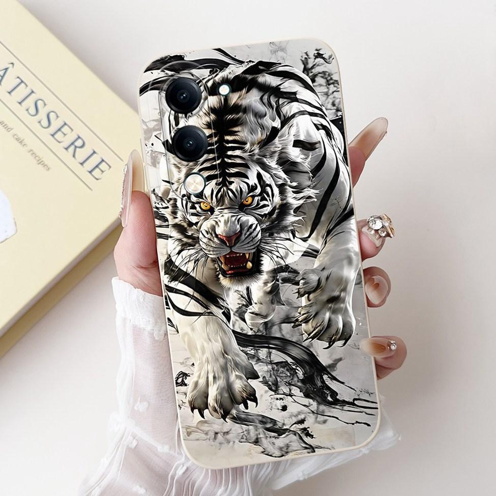 For Vivo Y04 Case V2430 Silicone Cute Cat Fashion Butterfly Flowers Love Painted Back Cover For Vivo Y04 4G Phone Case Bumper