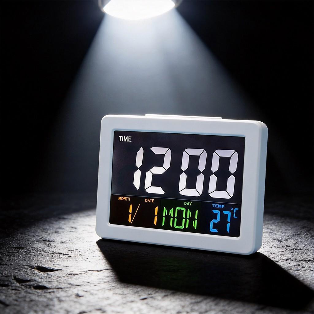 Digital Lcd Alarm Clock With Temperature Calendar For Students And Home Use