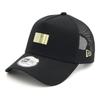 Newera сетчатая кепка 9FORTY Trucker 14666204 N840AT307 золотая черная БЕСПЛАТНАЯ металлическая пластина ONSPOTZ изготовленная на заказ кепка Kyu Forty сезонная координация популярный размер