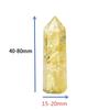 Unique Natural Crystal Beautiful Yellow Gem Home Decor Hexagonal Wand Column  Energy Stone Pyramid