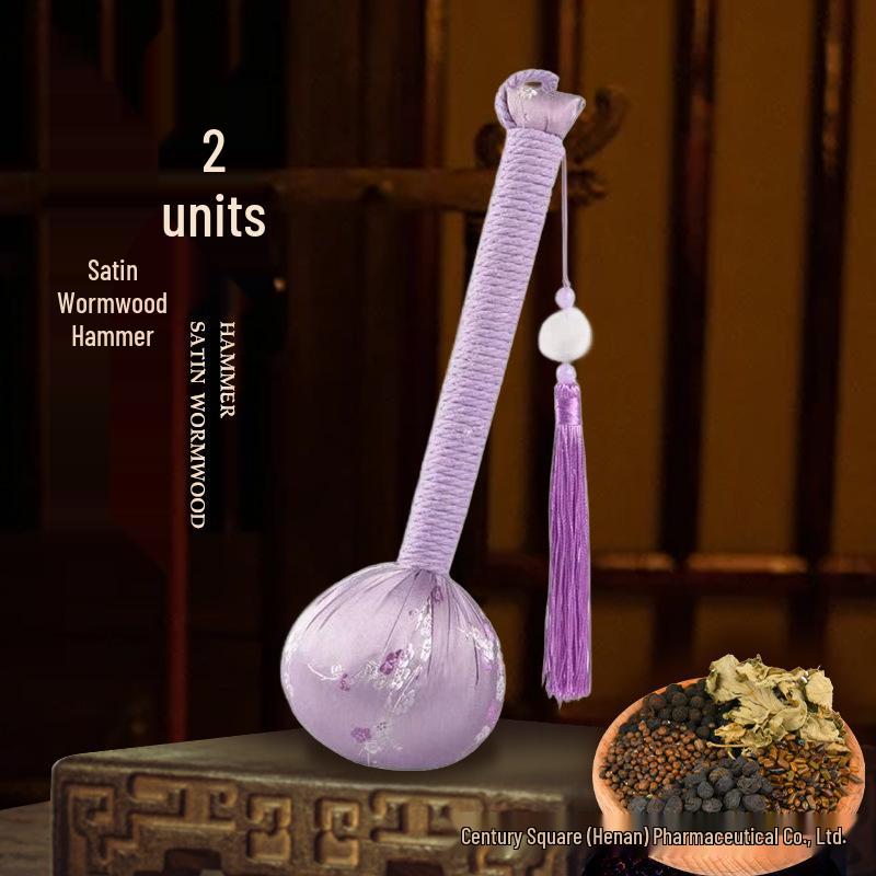 Массажный молоток по меридианам с полынью для здоровья и мокса-терапии