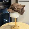 Suede cat ear beret for women, autumn and winter hat, fashionable and versatile, Korean-style sweet short-brim casual artist hat, trendy