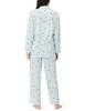 Sanrio Women's Blue Tyrol Chocolate Pajama Set, Long Sleeve Jersey Shirt Pajamas, Hangyodon and Cinnamoroll Designs