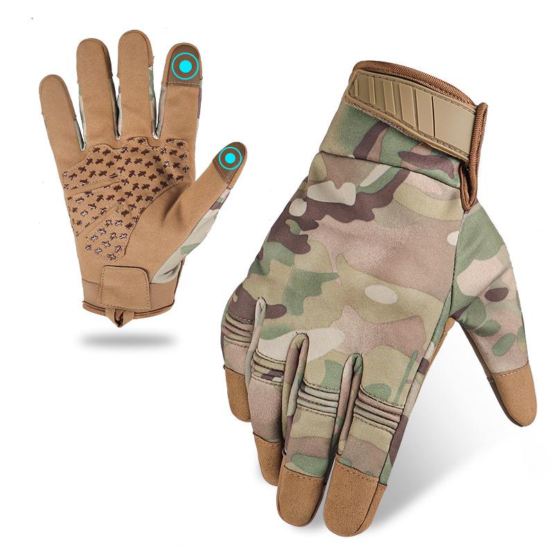 Outdoor Multifunctional Tactical Gloves Touch Screen Motorcycle Riding Warm Windproof Waterproof Camouflage Sports Training Gloves