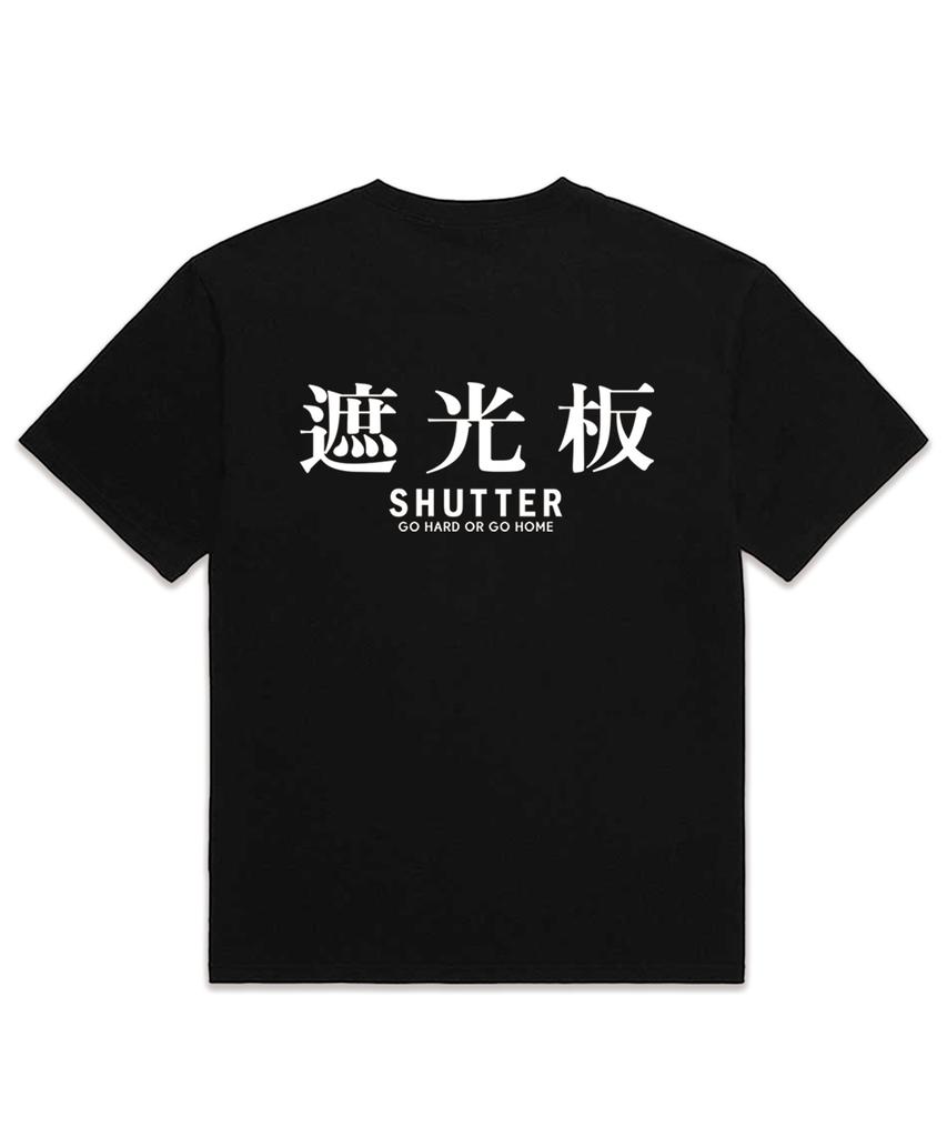 Футболка SHIRTER с текстовым логотипом Версия 2, оверсайз, с коротким рукавом (Ss025) черный (Тип B)