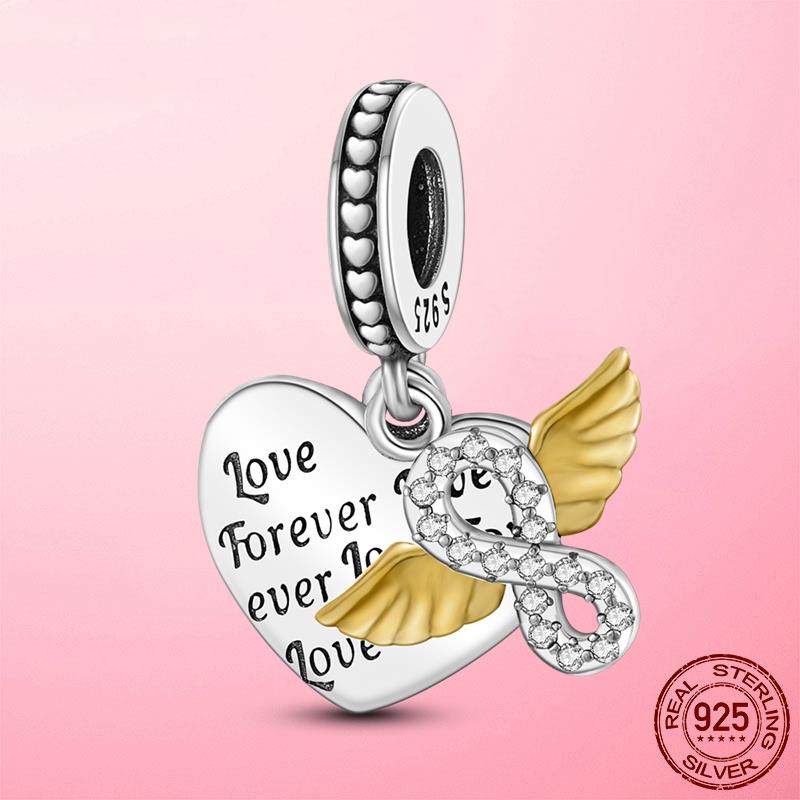 Charm Bead Charms copper Daisy Flower Family Love Infinity Infinite Love Heart Charm Bead Charms Bead Charms Accessories Bracelets Do It Yourself Jewe
