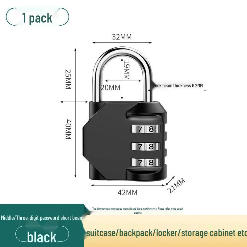 Universal Solid Brass Waterproof Combination Padlock for Home, Cabinet, or Suitcase