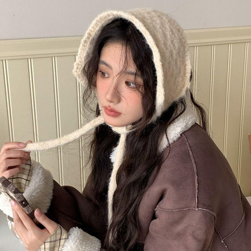 Thickening Knitted Earmuffs Windproof Earlap Warmer Fashion Wool Strappy Ear Muff Casual Wear