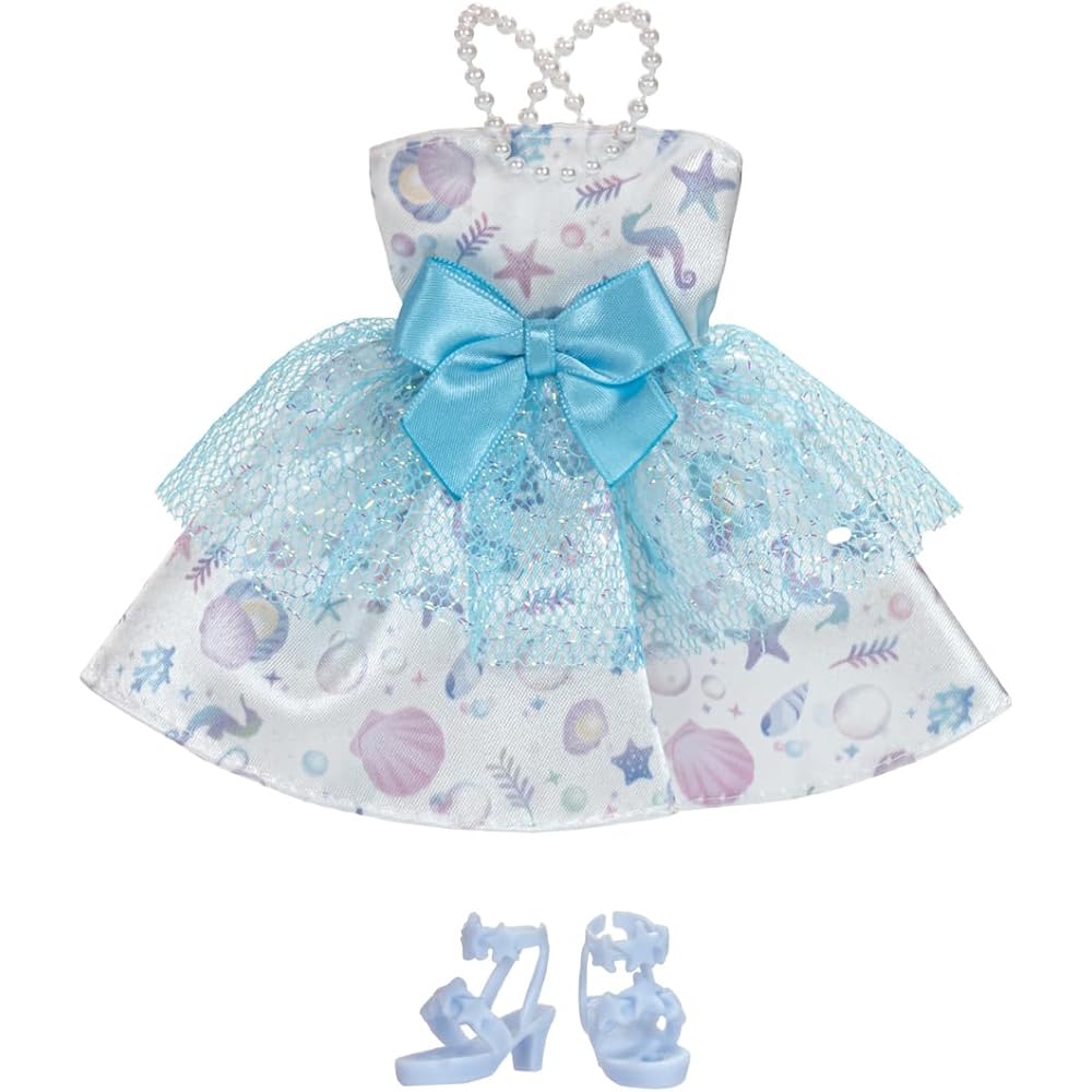 Takara Tomy Licca-chan Dress LW-02 Marine Party Outfit Toy for Pretend Play Ages 3 and Up