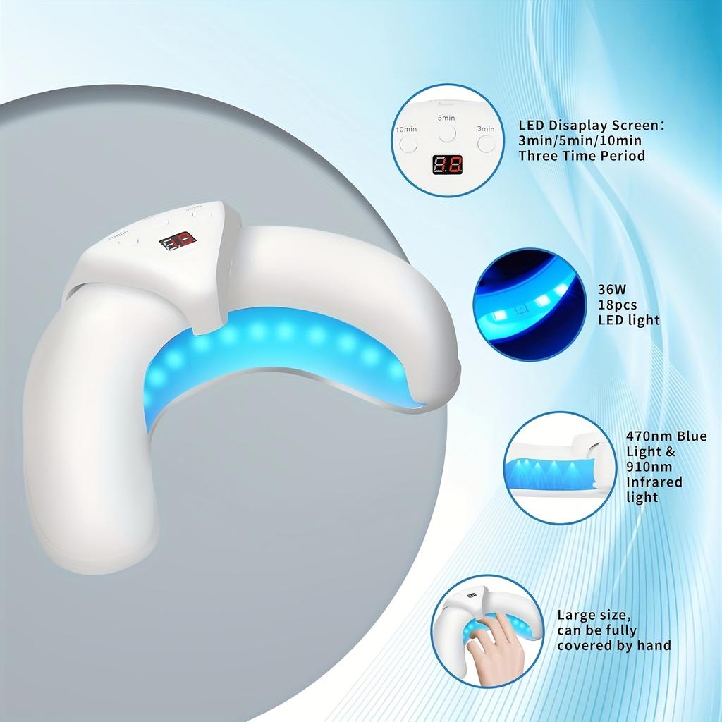 Лазерный стерилизатор для ногтей, в 2 раза более быстрое удаление и восстановление плесени, специально для ногтей с несколькими пальцами, складное оборудование для очистки от плесени