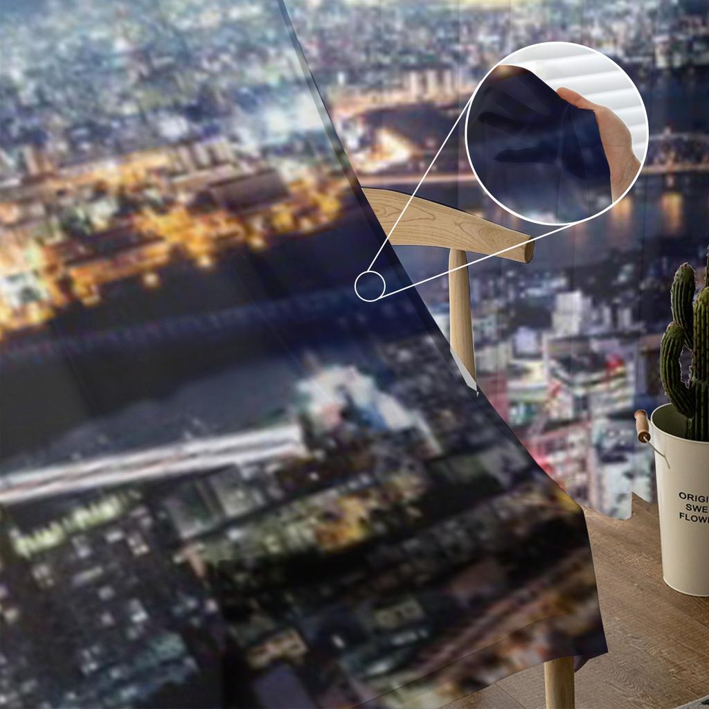 Вид на закат с видом на Токио и гору Фудзи Шифоновые прозрачные шторы для гостиной, спальни, украшения окон, вуали, тюль, занавески